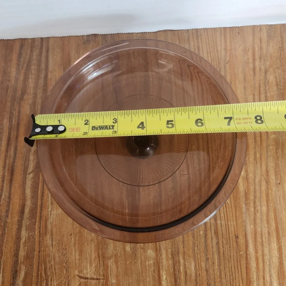 Visions Cookware Pyrex 1.5C #6 Cranberry‎ Glass Lid Vtg Kitchenware Replacement
